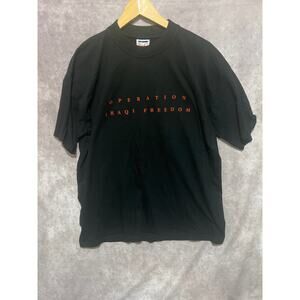 VINTAGE Y2K Operation Iraqi Freedom T-Shirt Two-Sided Graphics Size L